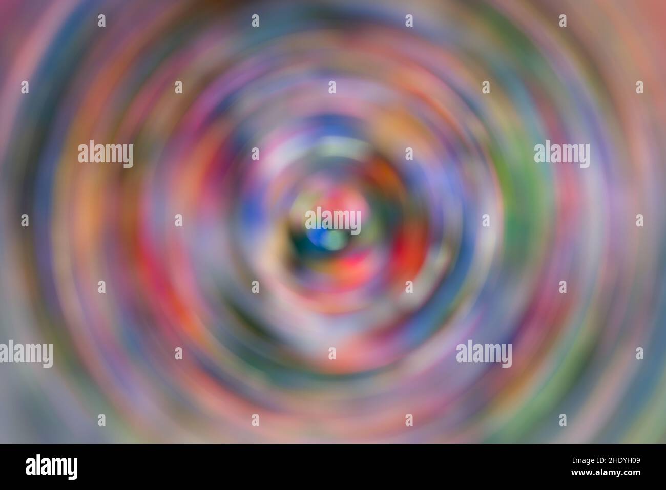 Image d'arrière-plan en couleur abstraite avec billes floues en spirale à mise au point douce Banque D'Images