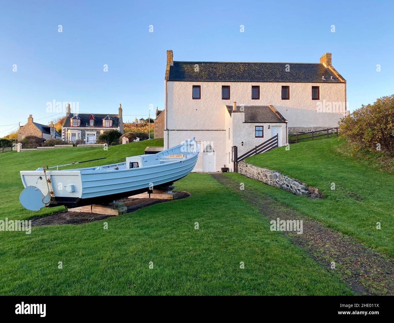 Le Portsoy Salmon Bothy dans la petite ville côtière de Portsoy sur le Moray Firth dans Aberdeenshire, Écosse.Construit en 1834, c'était une publicité Banque D'Images