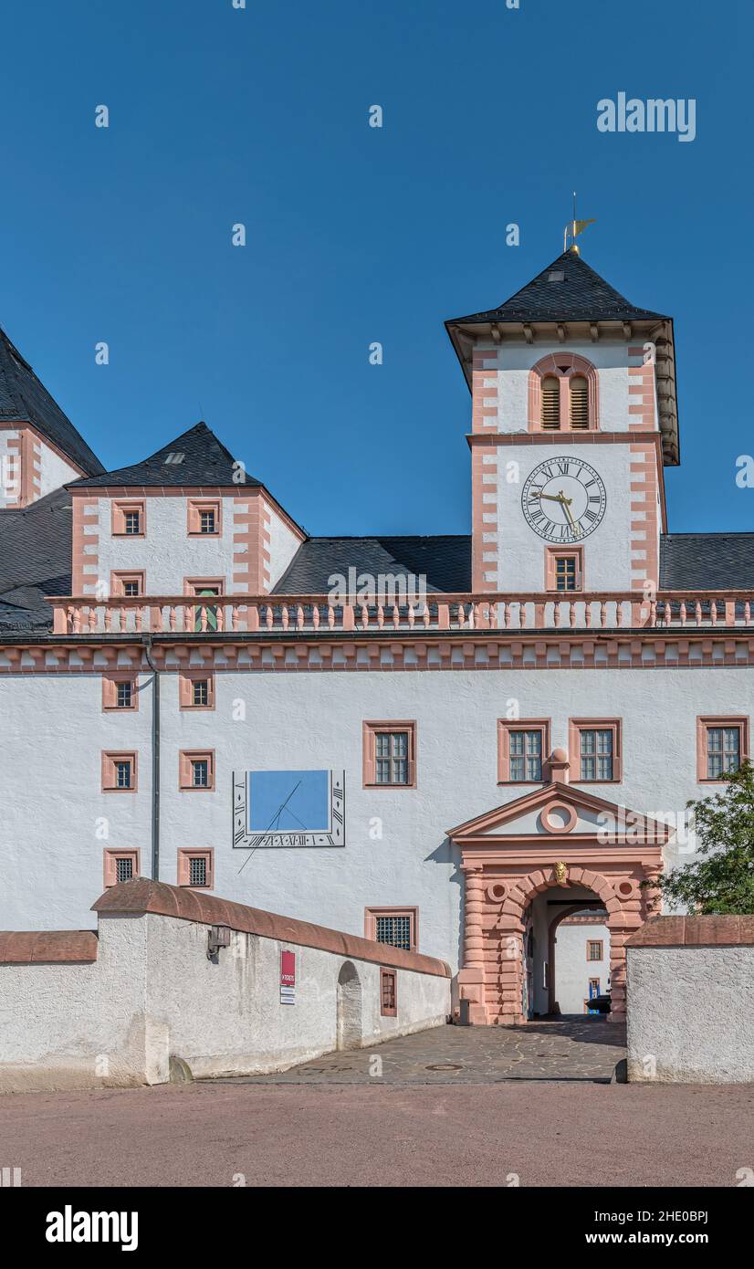 Porte sud du château d'Augustusburg en Saxe, Allemagne Banque D'Images