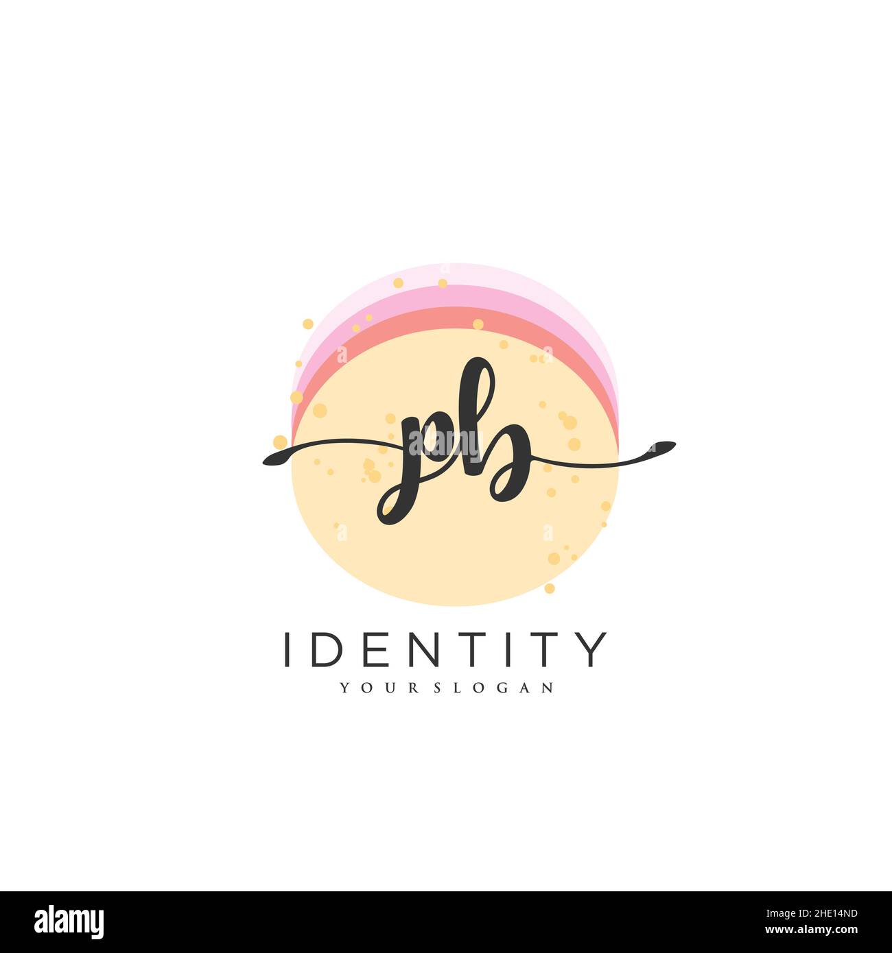 PB logo écriture manuscrite art vectoriel de la signature initiale, mariage, mode, joaillerie, boutique,floral et botanique avec modèle créatif pour n'importe quelle entreprise Illustration de Vecteur