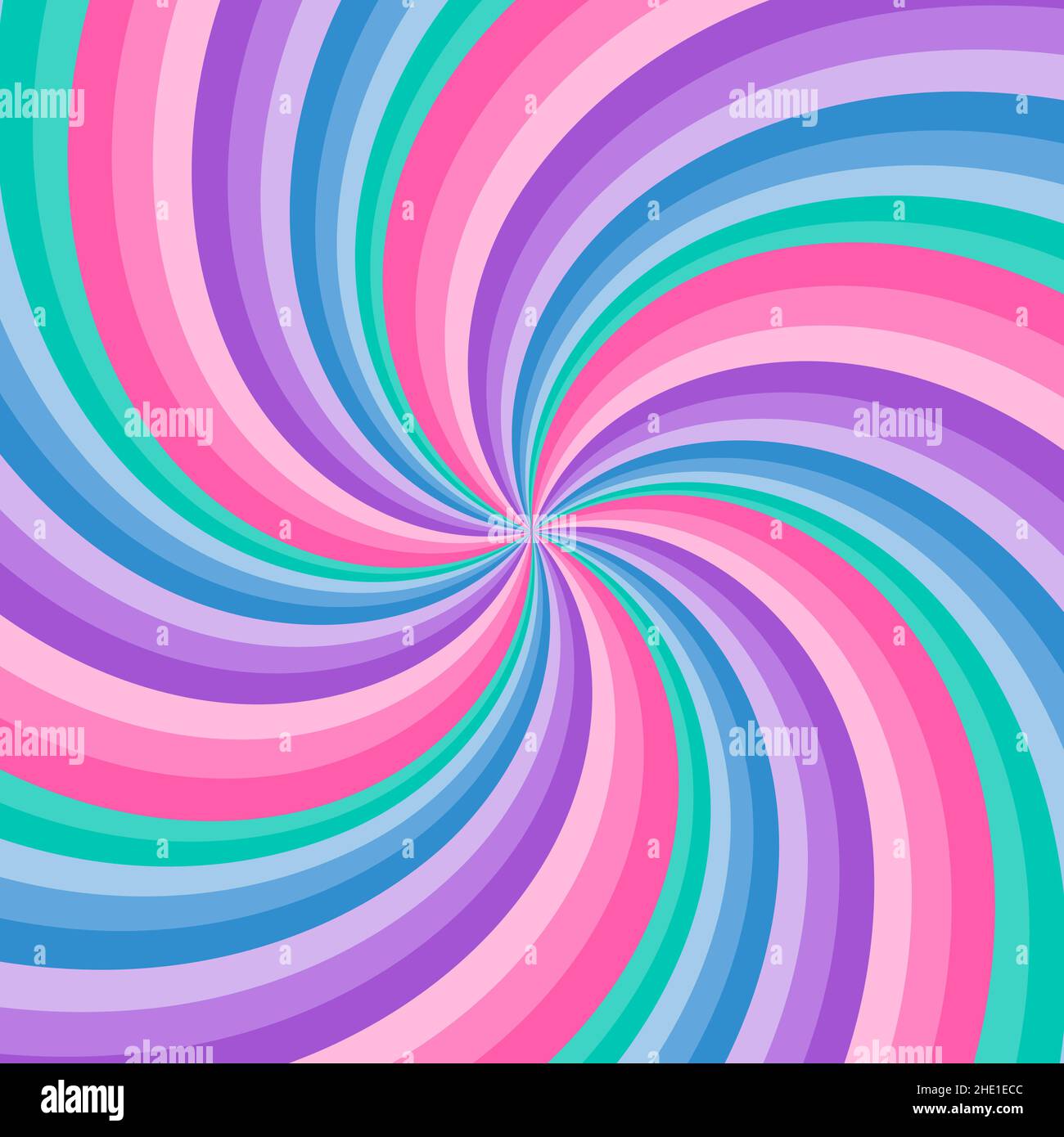 Arrière-plan Rainbow Swirl.Arc-en-ciel à gradient radial de spirale torsadée.Illustration vectorielle. Illustration de Vecteur