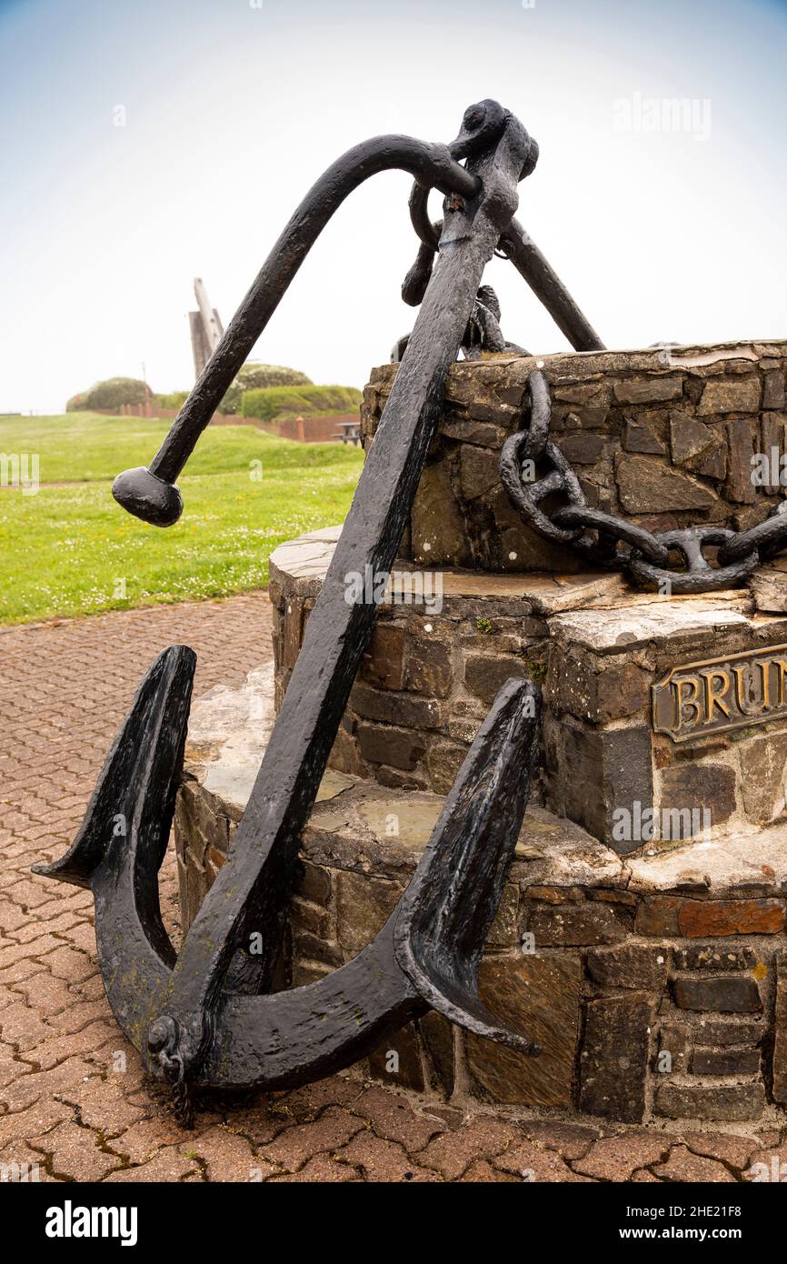 Royaume-Uni, pays de Galles, Pembrokeshire, Nayland, monument commémoratif à l'ancre du Royaume d'Isambard Brunel Banque D'Images