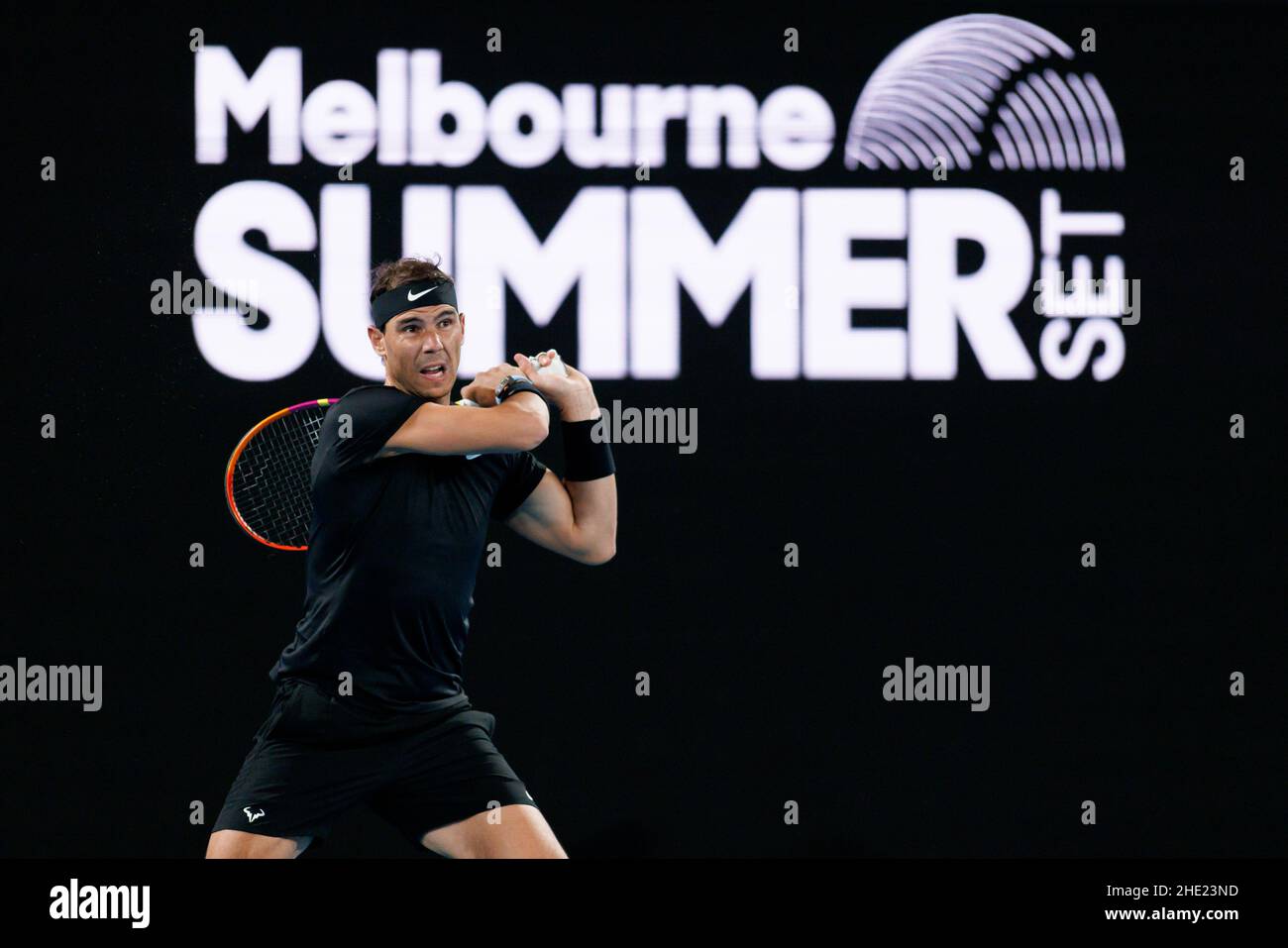 RAFAEL NADAL (ESP) en action lors de l'été 2022 de Melbourne, le samedi 2022 janvier, Melbourne Park Banque D'Images