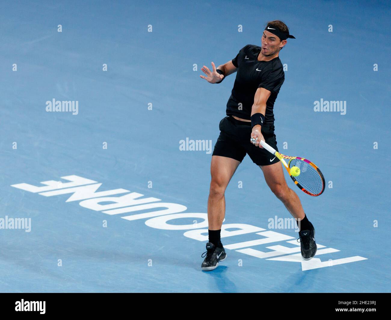 RAFAEL NADAL (ESP) en action lors de l'été 2022 de Melbourne, le samedi 2022 janvier, Melbourne Park Banque D'Images