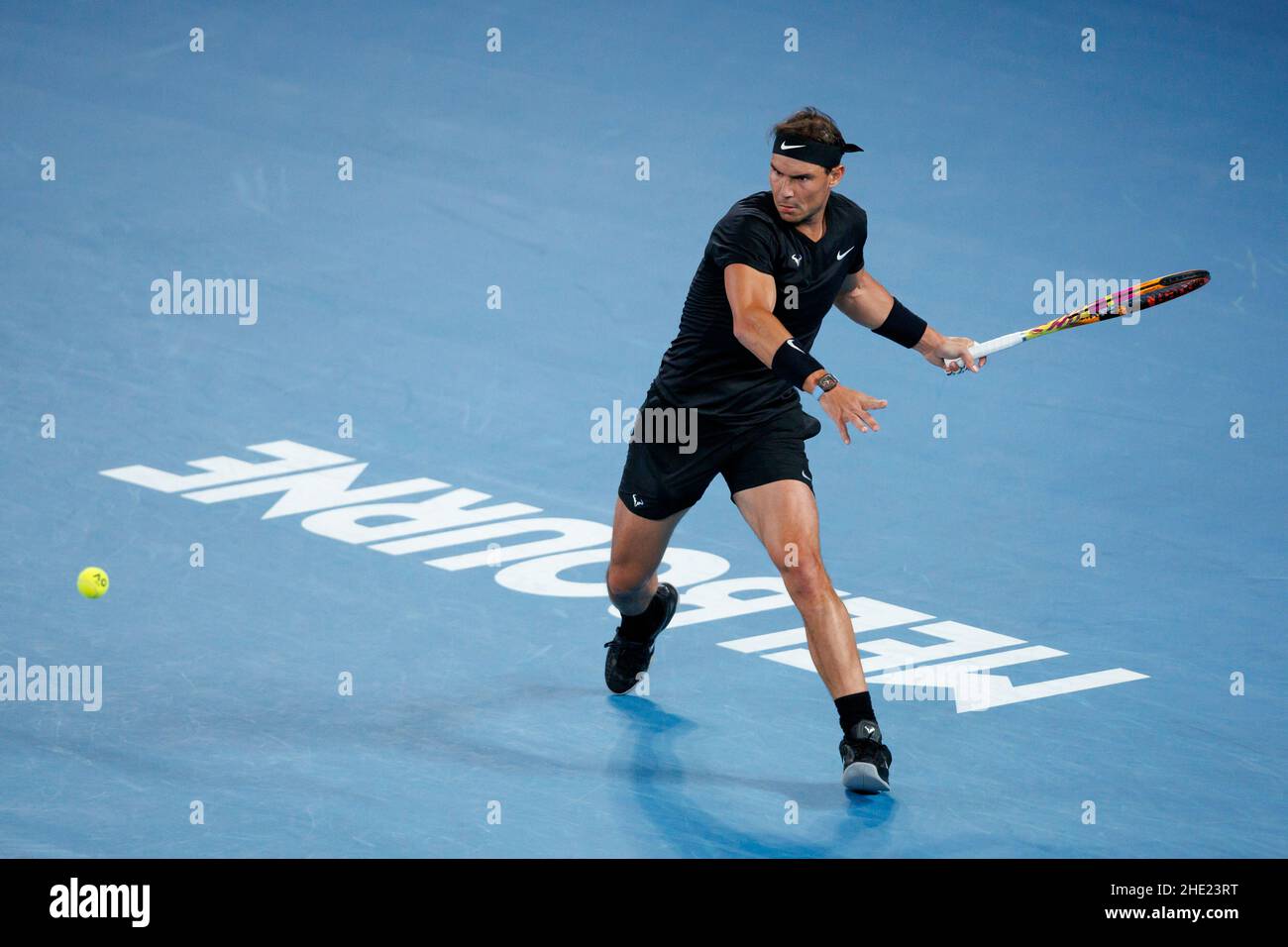 RAFAEL NADAL (ESP) en action lors de l'été 2022 de Melbourne, le samedi 2022 janvier, Melbourne Park Banque D'Images