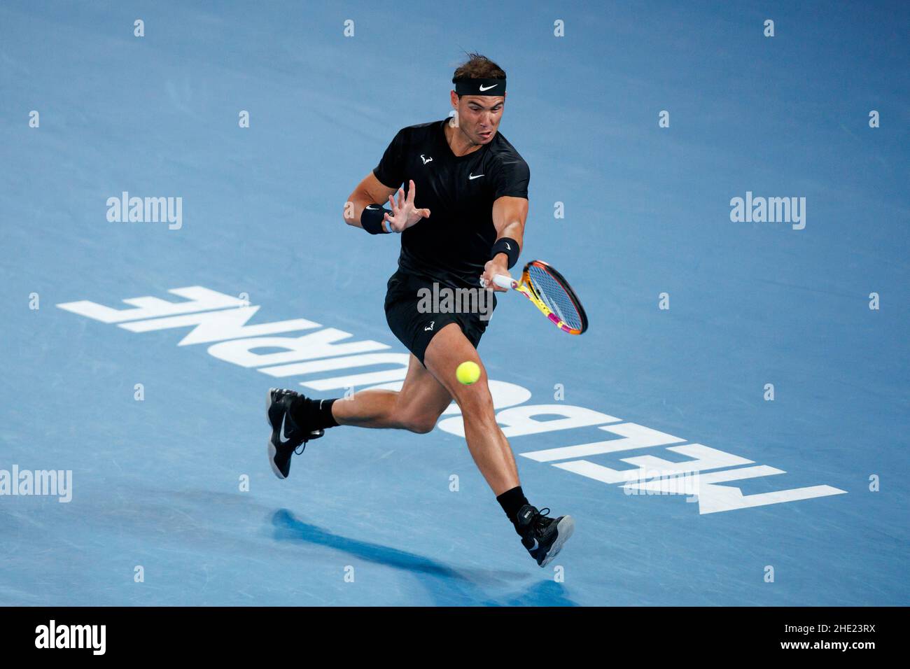 RAFAEL NADAL (ESP) en action lors de l'été 2022 de Melbourne, le samedi 2022 janvier, Melbourne Park Banque D'Images