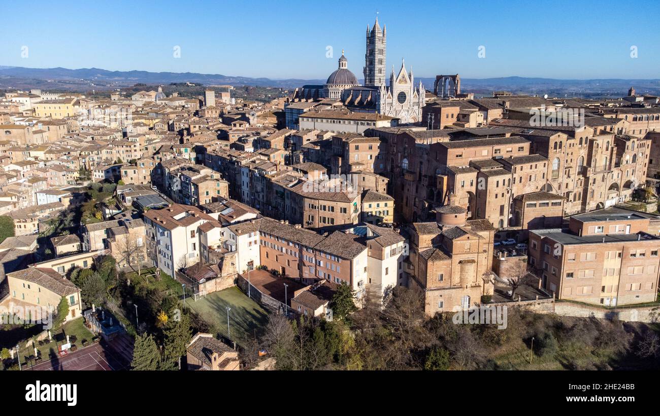 Duomo di Siena, Sienne, Toscane, Italie Banque D'Images