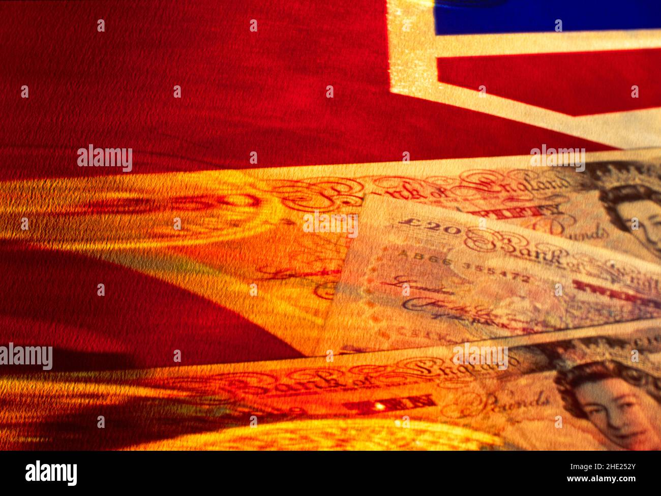 monnaie sterling, billets, Banque D'Images