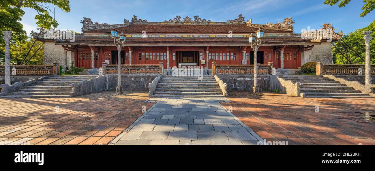 Palais thaïlandais de Hoa dans la ville impériale avec la Cité interdite pourpre dans la Citadelle de Hue, Vietnam.Palais royal impérial de la dynastie Nguyen Banque D'Images