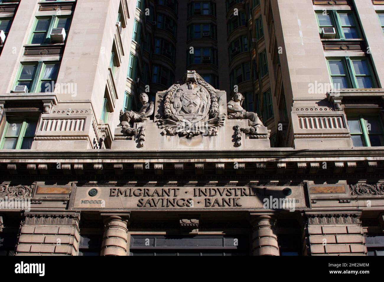 Bâtiment historique Emigrant Industrial Savings Bank à New York, États-Unis Banque D'Images