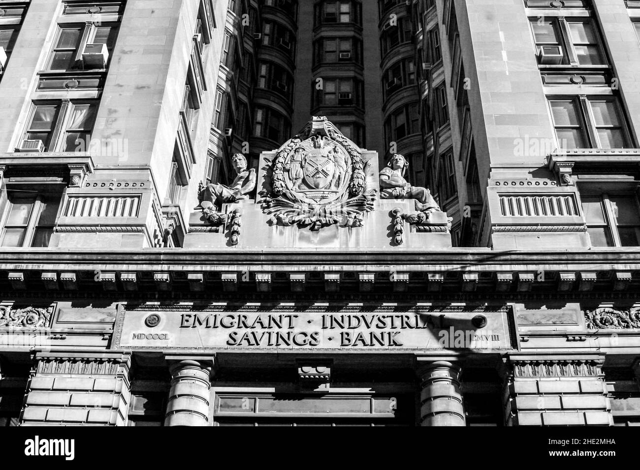 Bâtiment historique Emigrant Industrial Savings Bank à New York, États-Unis Banque D'Images