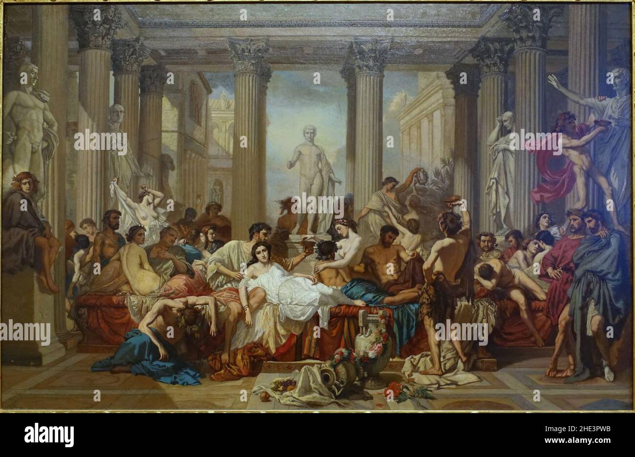 Romains de la décadence, par Thomas Couture, 1847, huile sur toile Fogg Art  Museum, Harvard University DSC01485 Photo Stock - Alamy