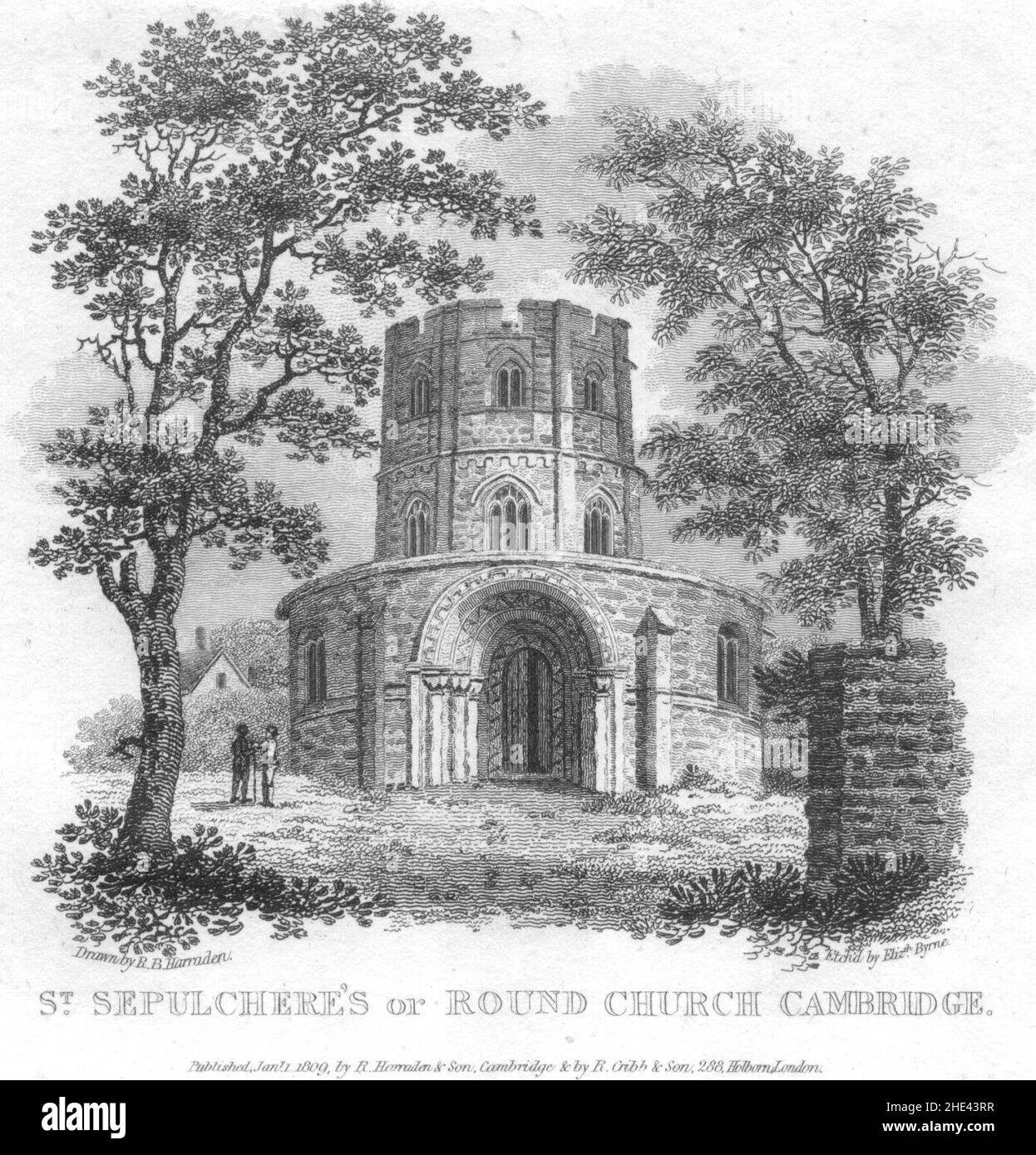 Église ronde de Cambridge. Banque D'Images