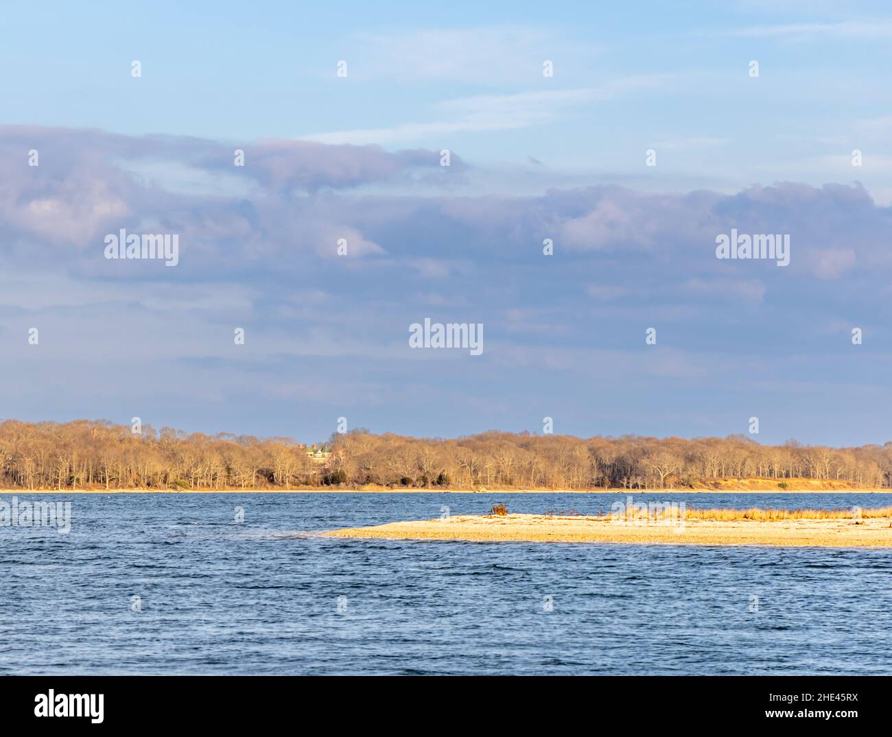 Paysage d'hiver de Shelter Island, NY Banque D'Images