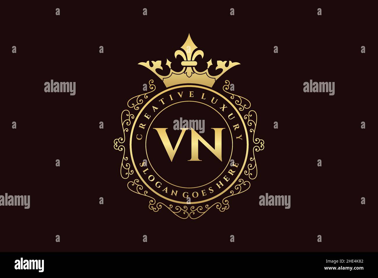 VN lettre initiale de luxe calligraphique féminine fleur dessinée à la main heraldique monogramme ancien style vintage de luxe logo design Premium Illustration de Vecteur