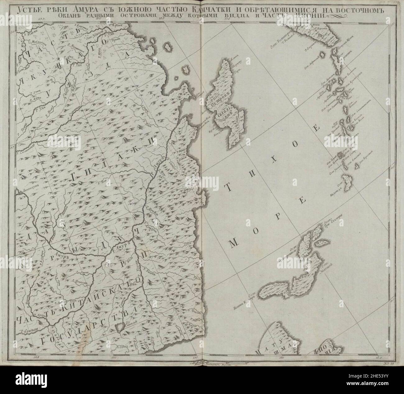 Empire russe 1745 (carte XIX). Banque D'Images