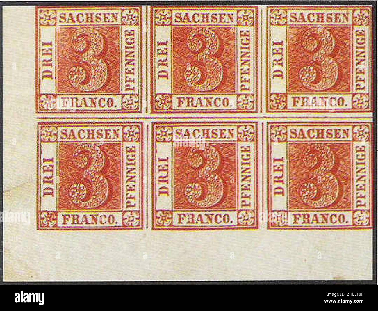 Sachsen-Dreier-6x. Banque D'Images