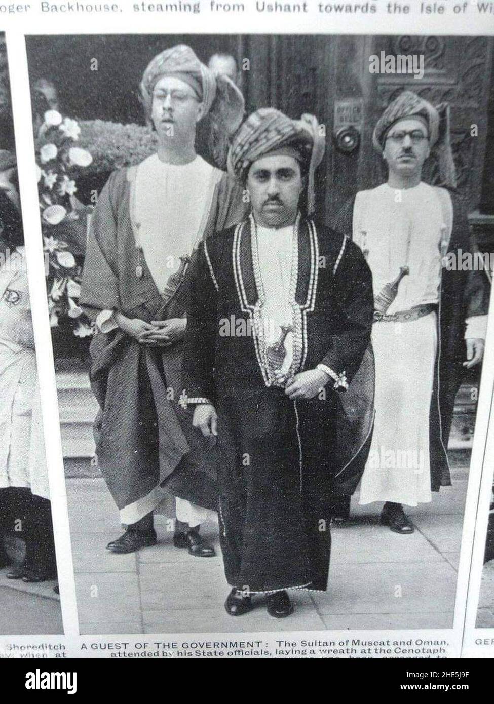 Said bin Taimur au Royaume-Uni - 1939. Banque D'Images