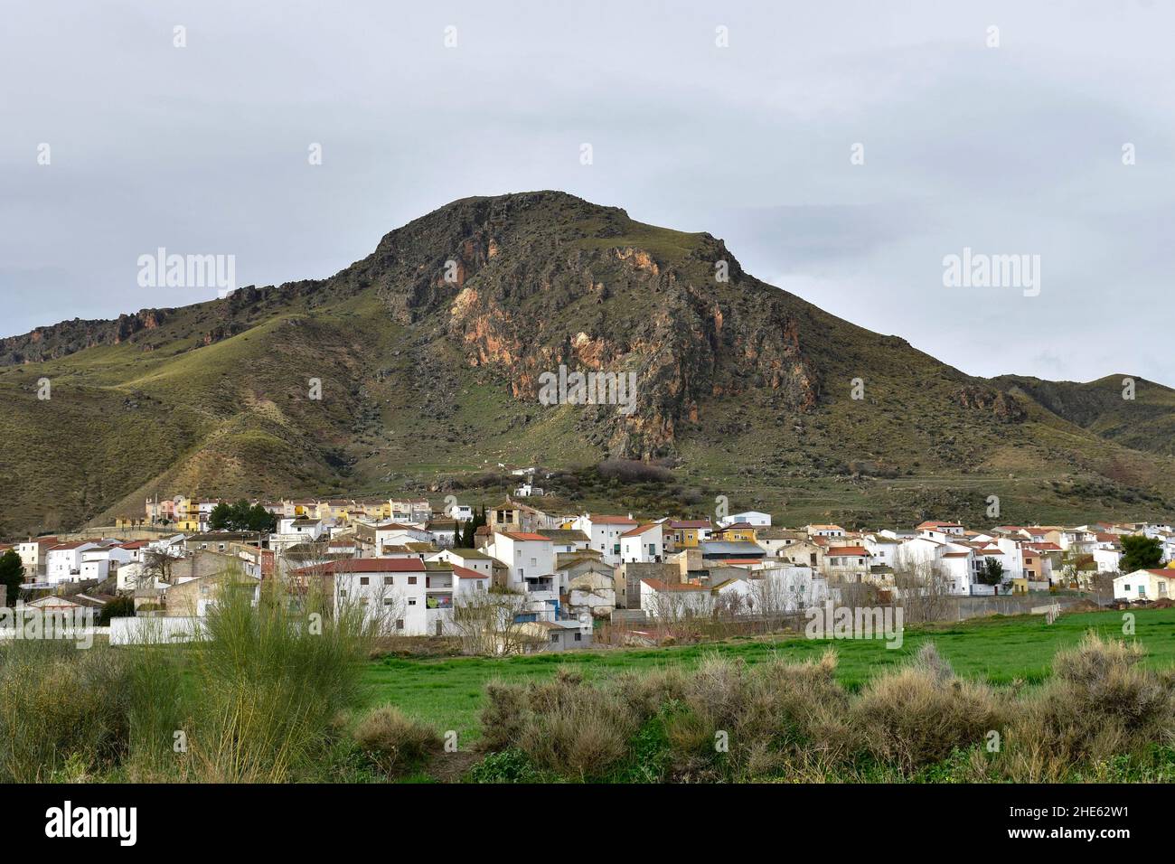 Petite ville rurale d'Alicum de Ortega, Grenade. Banque D'Images