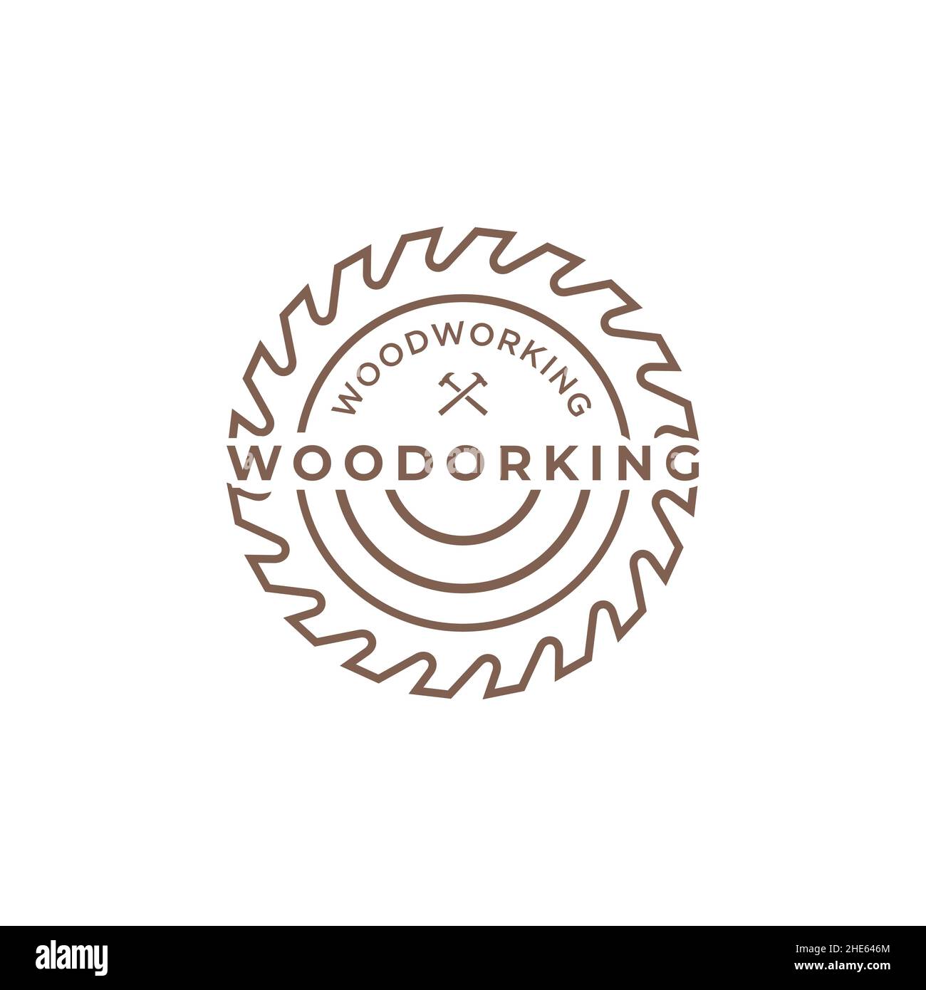 conception de logo de travail du bois. illustration vectorielle. Illustration de Vecteur