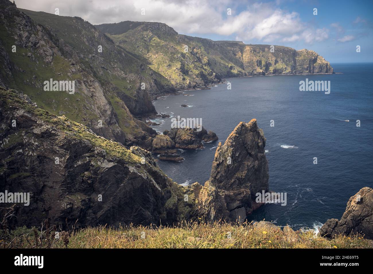 Serra Capelada, les plus hautes falaises d'Europe continentale, cap Ortegal, Galice, Espagne Banque D'Images