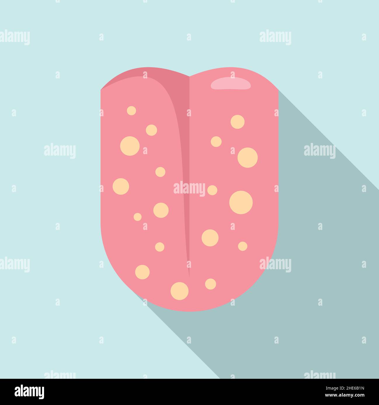 Langue amygdalite icône vecteur plat.Amygdales à bouche.Anatomie de la gorge Illustration de Vecteur