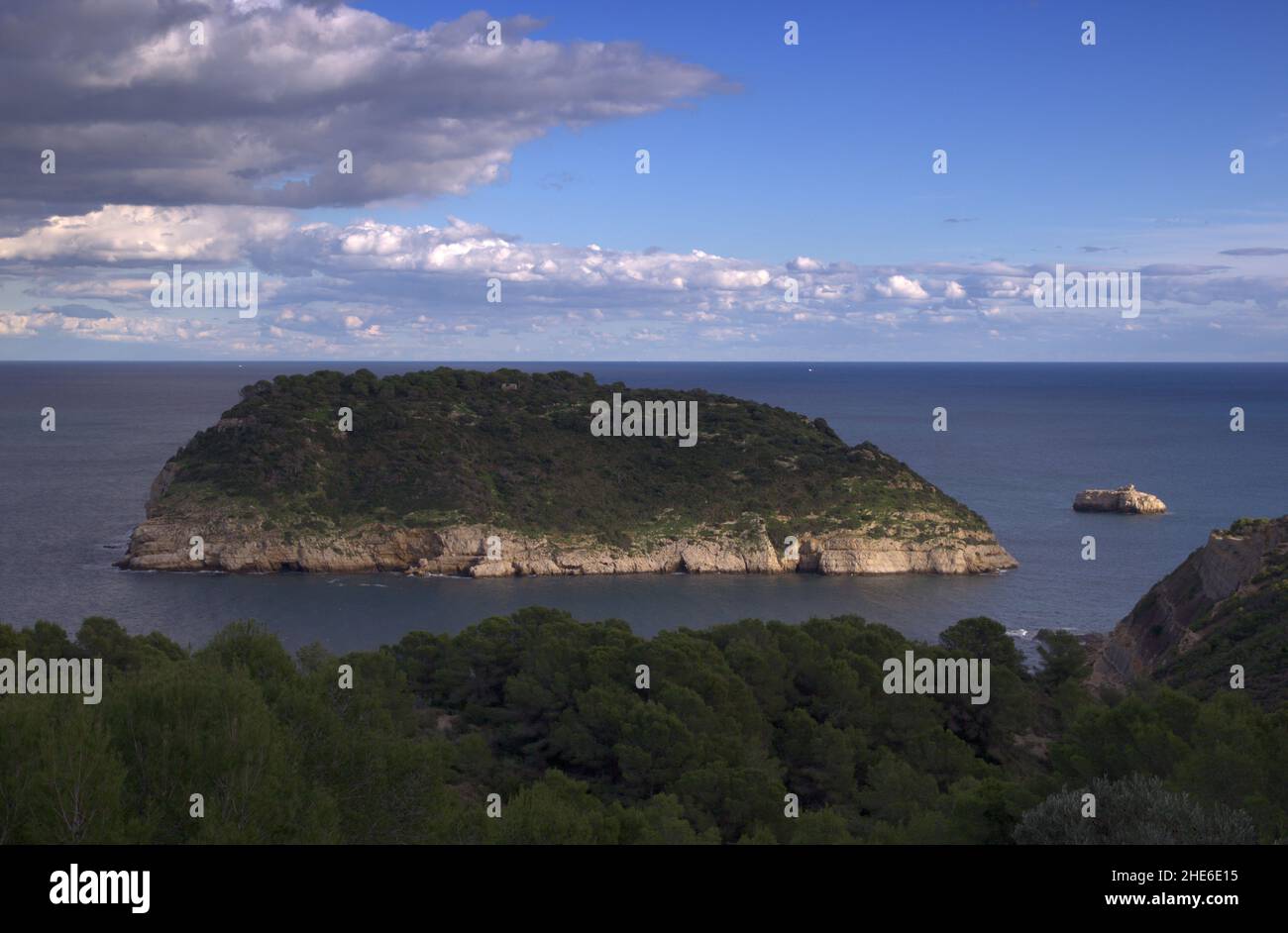 Côte de la Communauté Valencienne dans la province d'Alicante, vue du point de vue de Mirador Pons Ibanez Banque D'Images