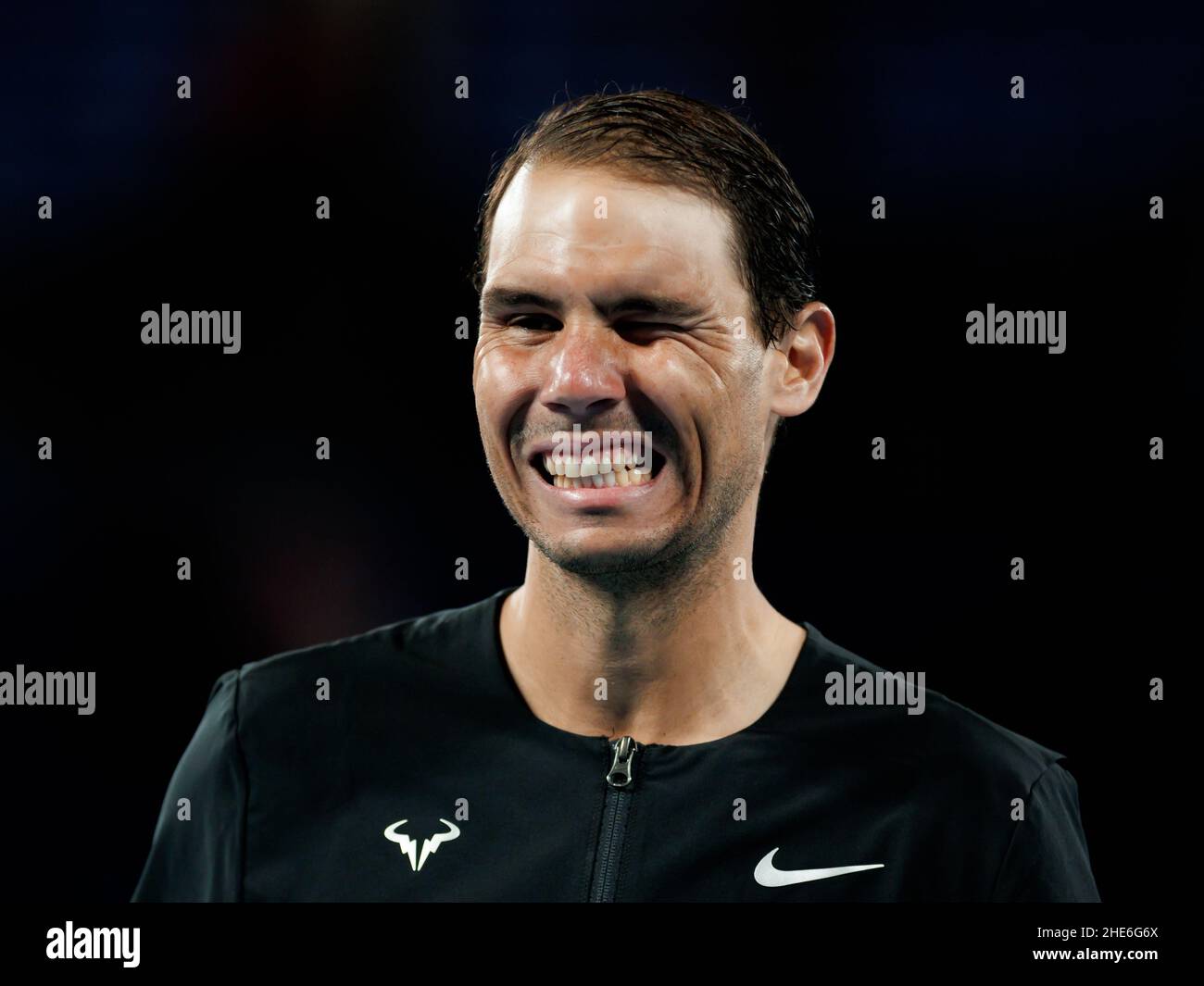 RAFAEL NADAL (ESP) bat Maxime Cressy (Etats-Unis) le dimanche 2022 janvier, Melbourne Park Banque D'Images