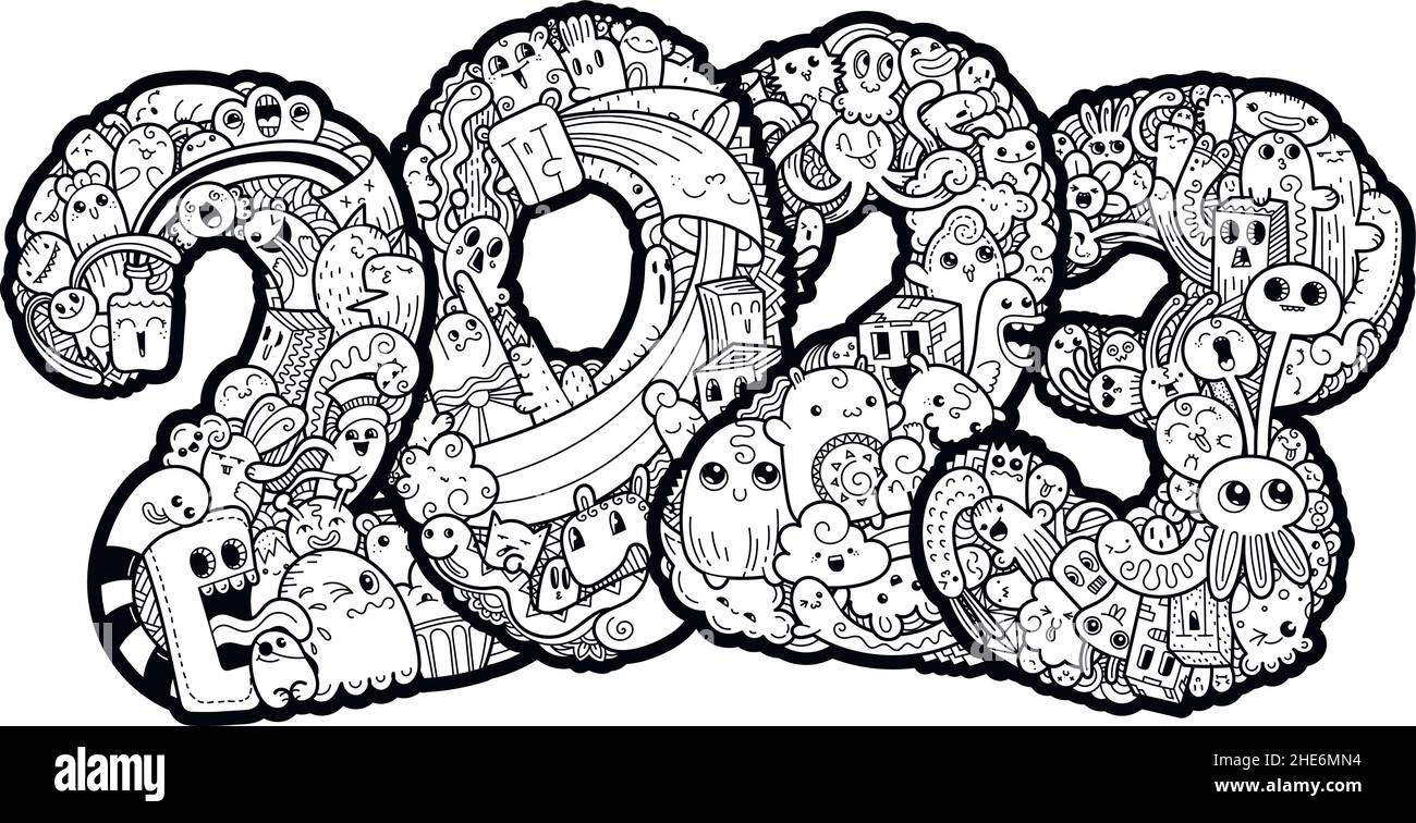 Zendoodle vector vectors 2023 Banque d'images détourées - Alamy