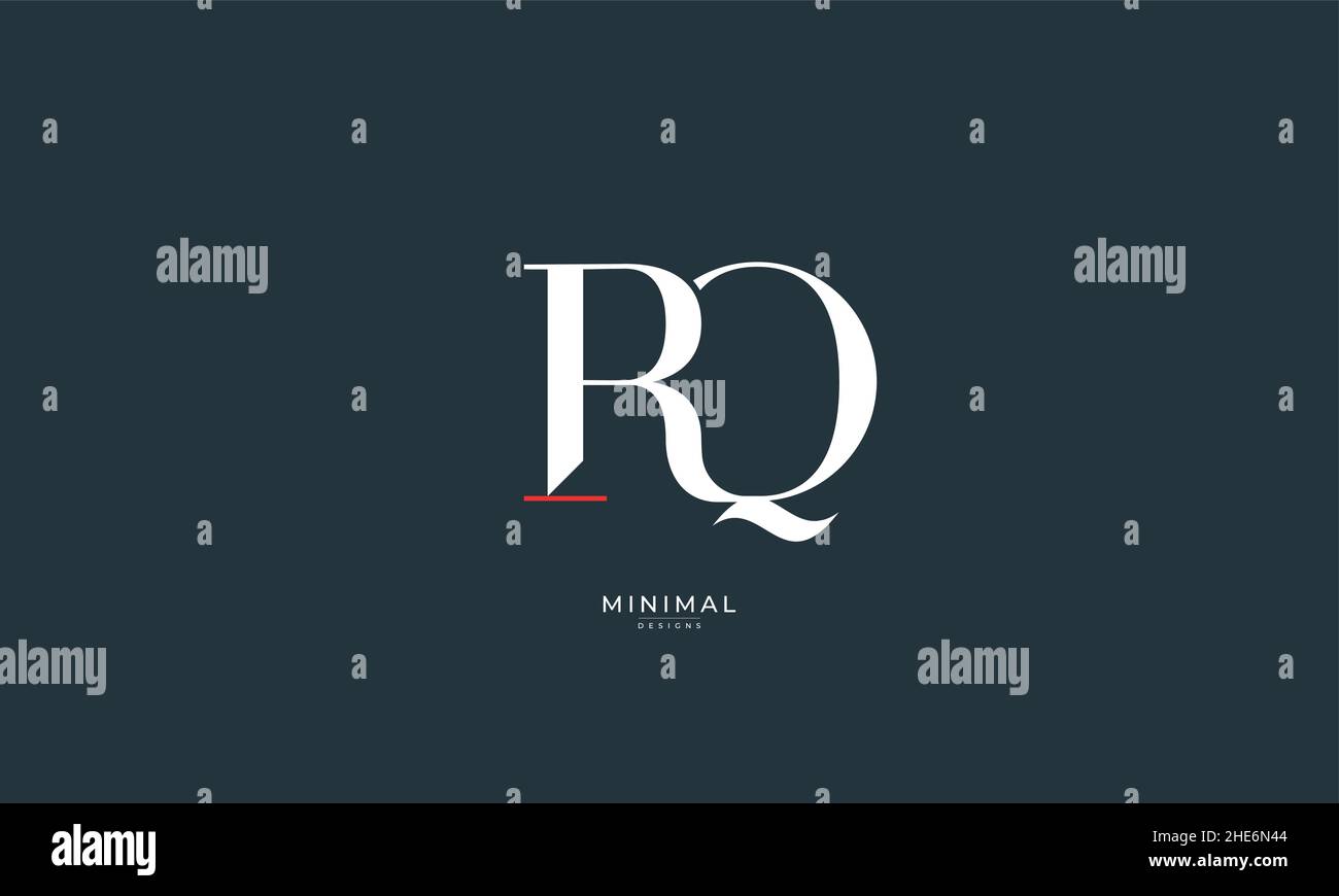 Lettre alphabétique icône logo RQ Illustration de Vecteur