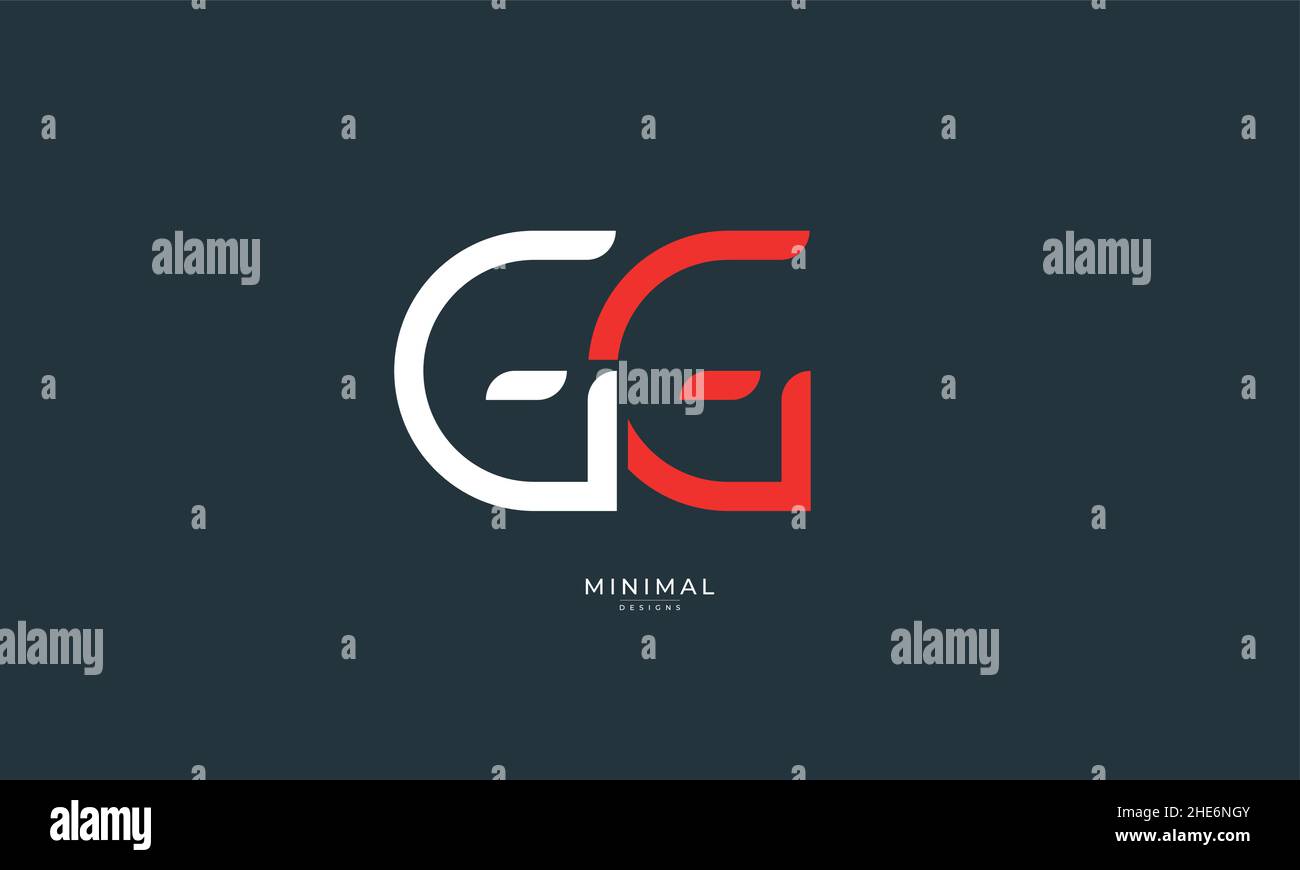 Lettre alphabet icône logo GG Illustration de Vecteur