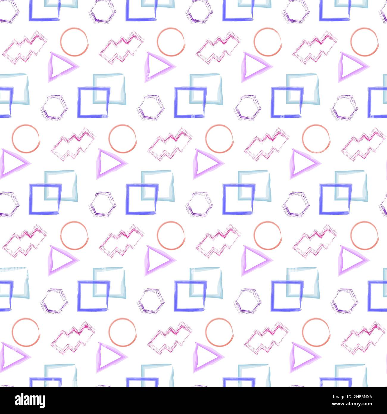 Motif de formes géométriques abstraites.Illustration vectorielle sur fond blanc. Illustration de Vecteur
