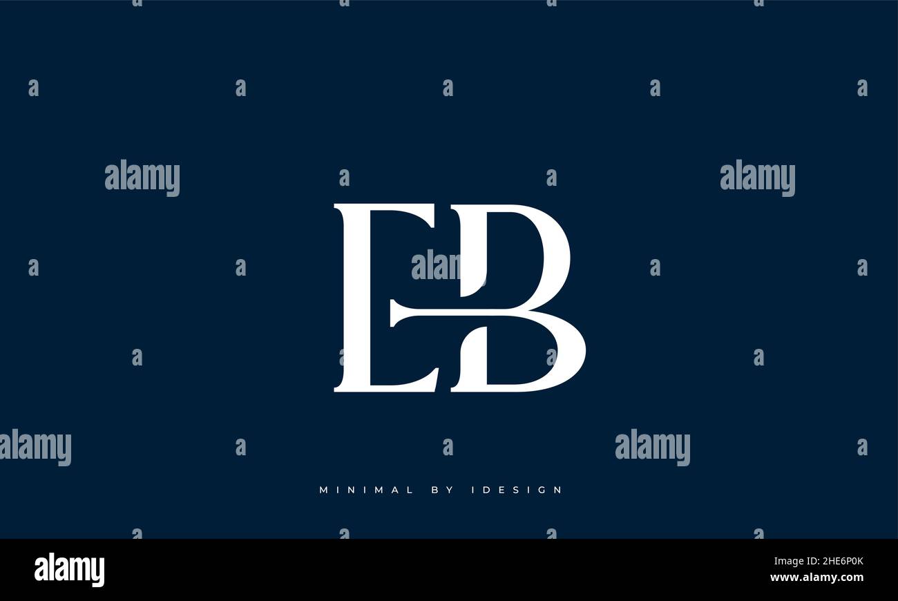 Lettre alphabétique icône logo EB Illustration de Vecteur