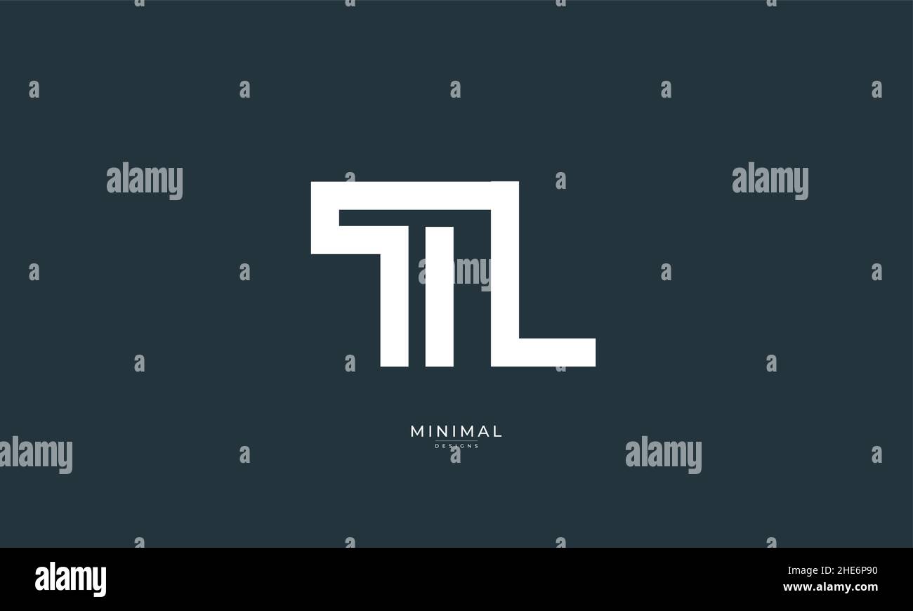 Lettre alphabétique icône logo TL Illustration de Vecteur