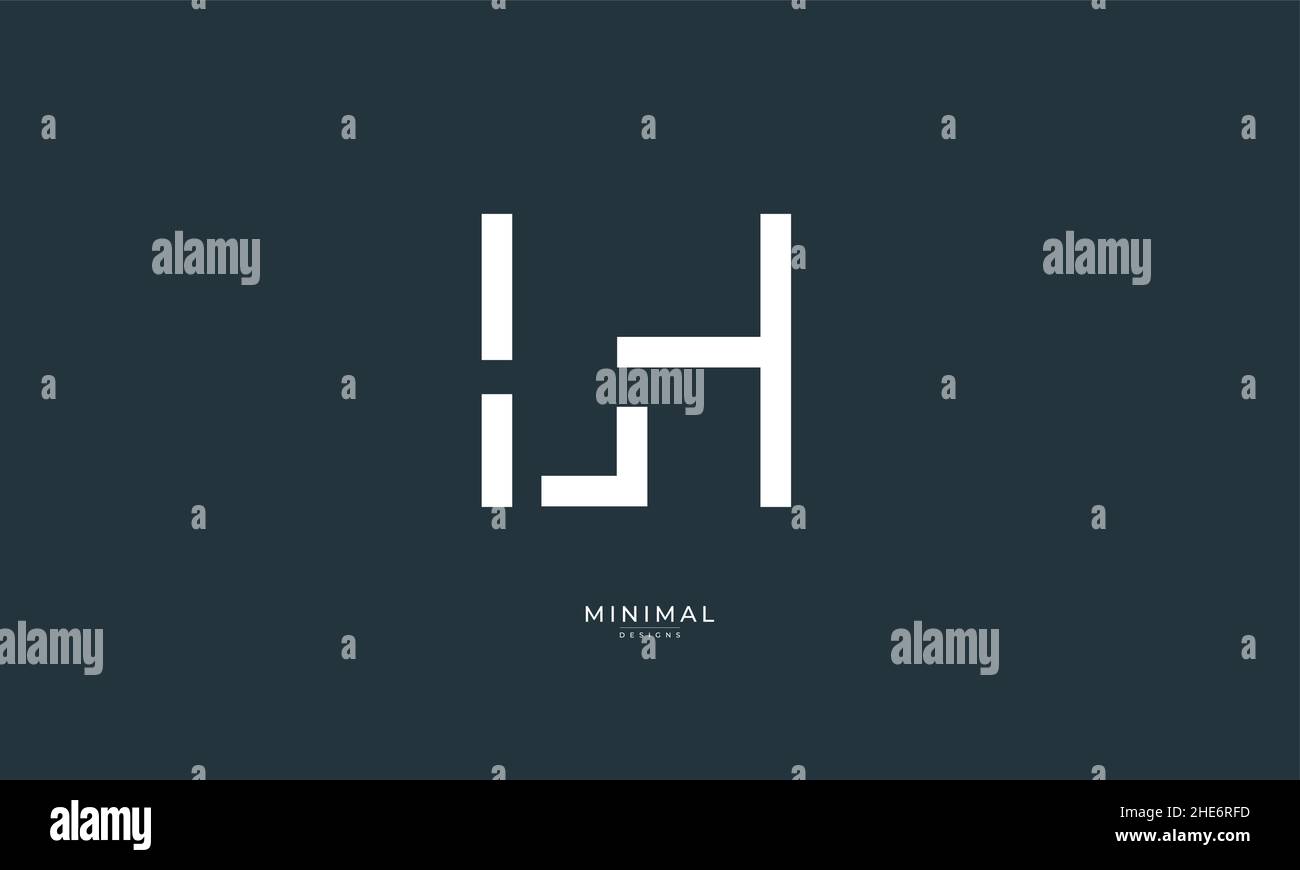 Lettre alphabétique logo LH Illustration de Vecteur