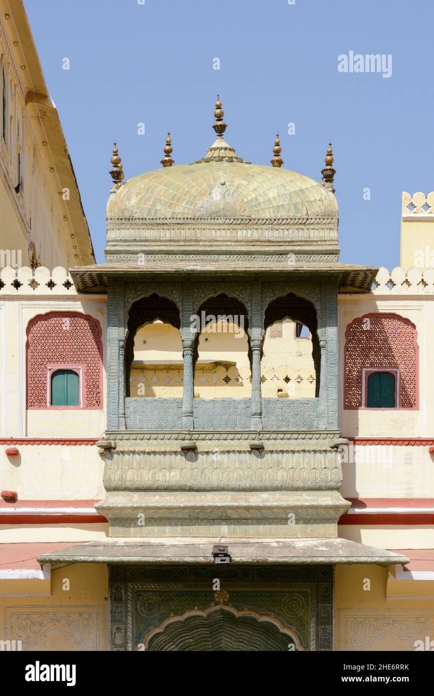 Mubarak Mahal City Palace et musée, Jaipur, Rajasthan, Inde, Asie du Sud Banque D'Images