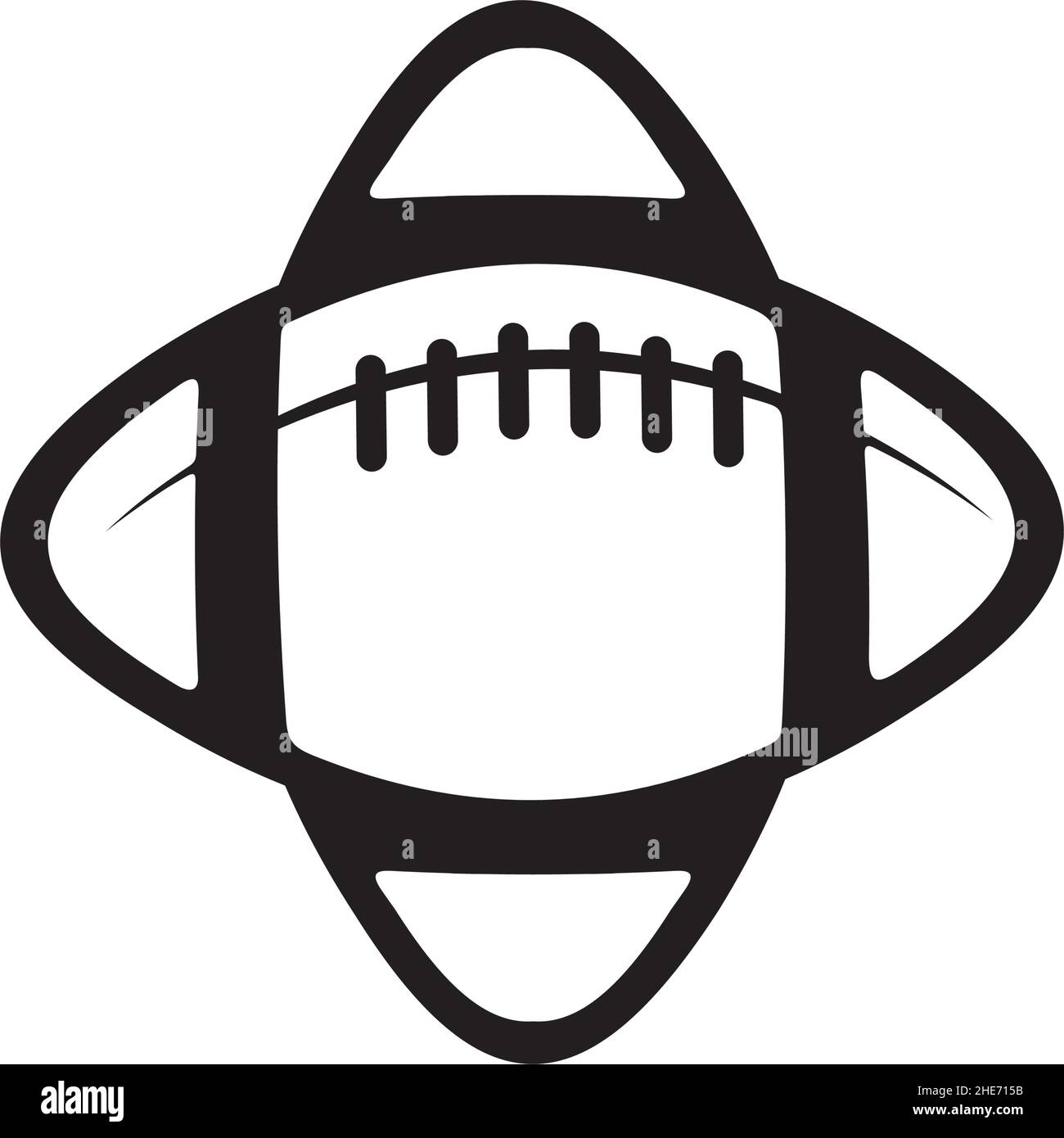 Logo de ballon de football américain vectoriel Illustration de Vecteur