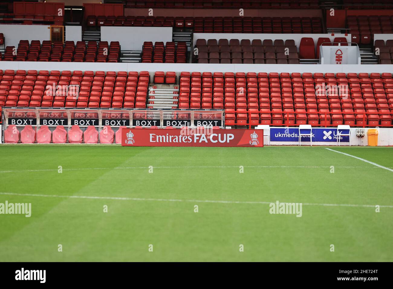 Nottingham, Royaume-Uni.09th janvier 2022.Emirates FA Cup se trouve au City Ground de Nottingham, Royaume-Uni, le 1/9/2022.(Photo de Mark Cosgrove/News Images/Sipa USA) crédit: SIPA USA/Alay Live News Banque D'Images