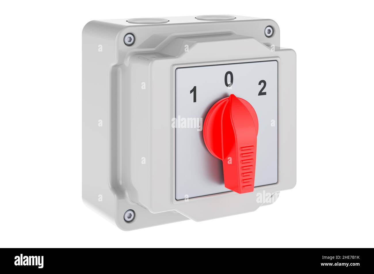 Commutateur sélectionneur inverseur, sélecteur de came rotatif universel.3D rendu Banque D'Images