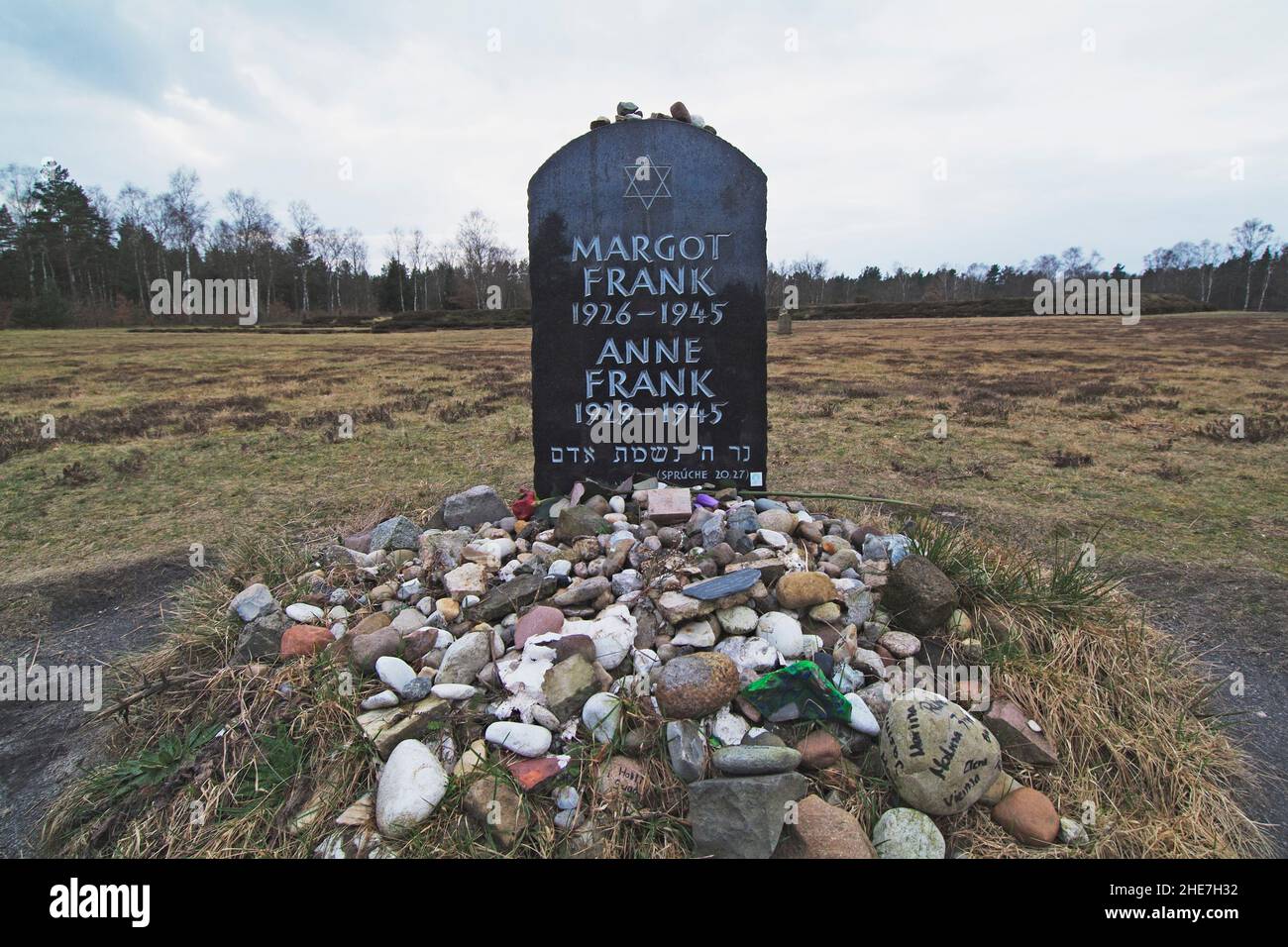 Bergen Belsen Memorial Anne Frank Platz Lohheide Duitsland