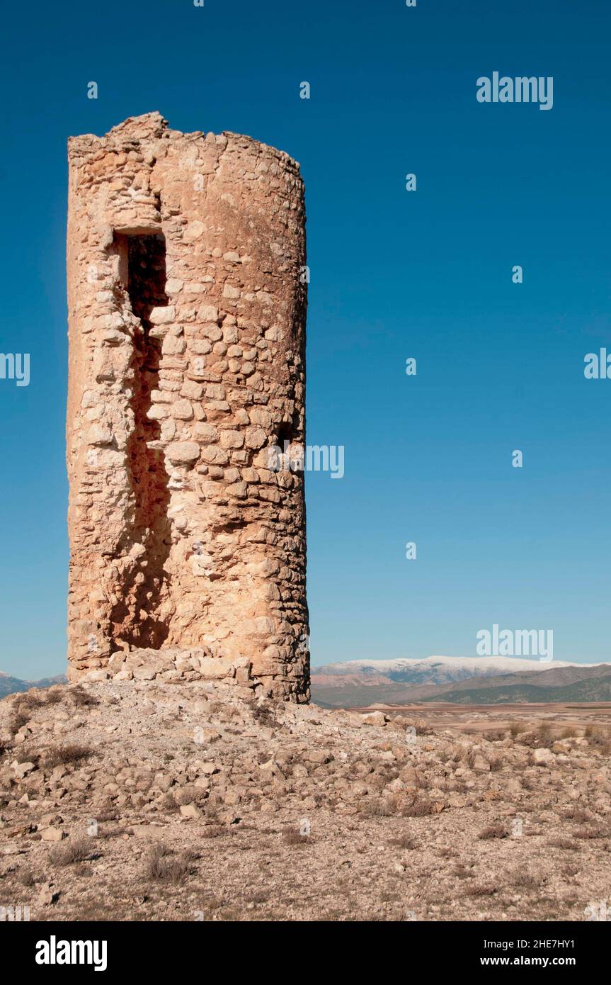 Tour de sel à Orce, Grenade. Banque D'Images