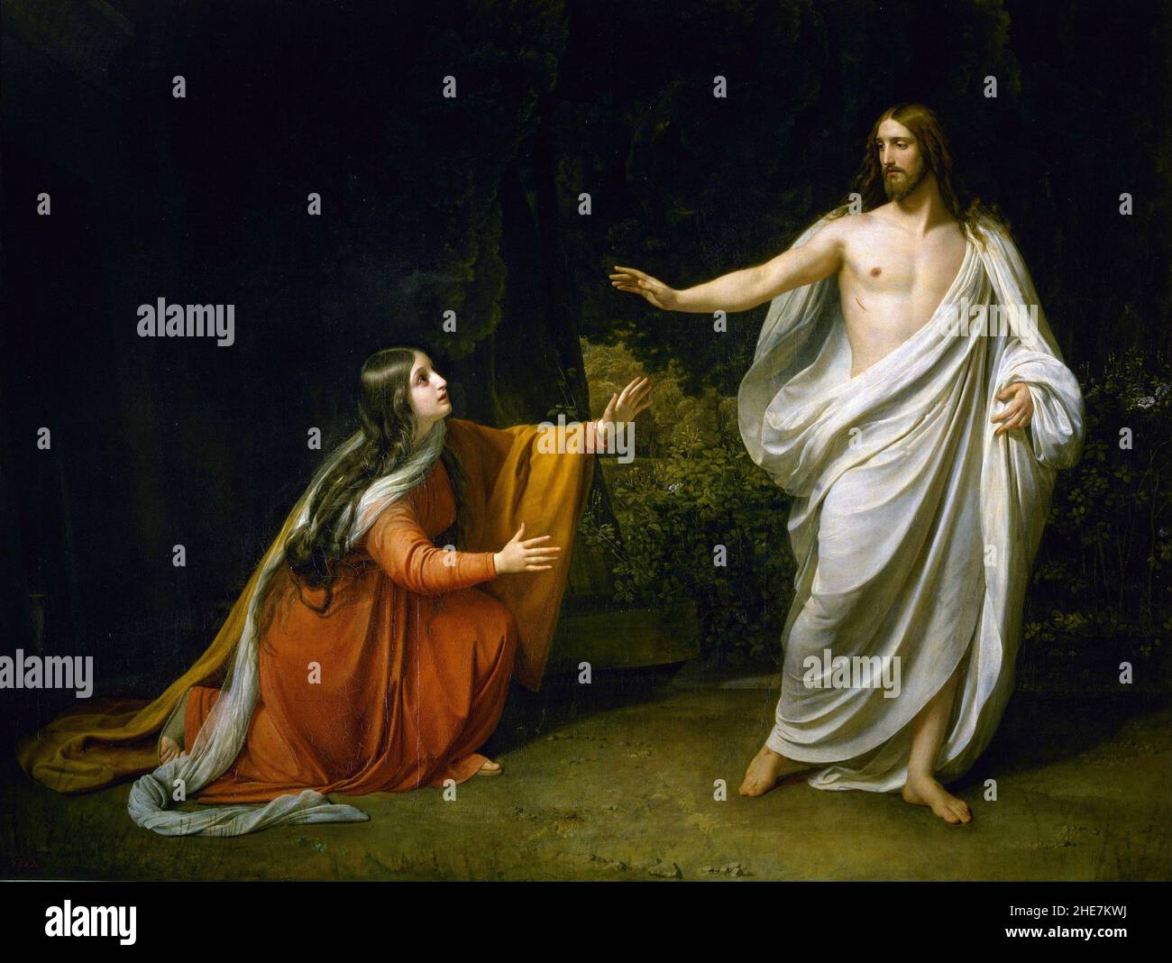 Apparition de Jésus-Christ à Maria Magdalena - Alexander Ivanov, 1835 Banque D'Images