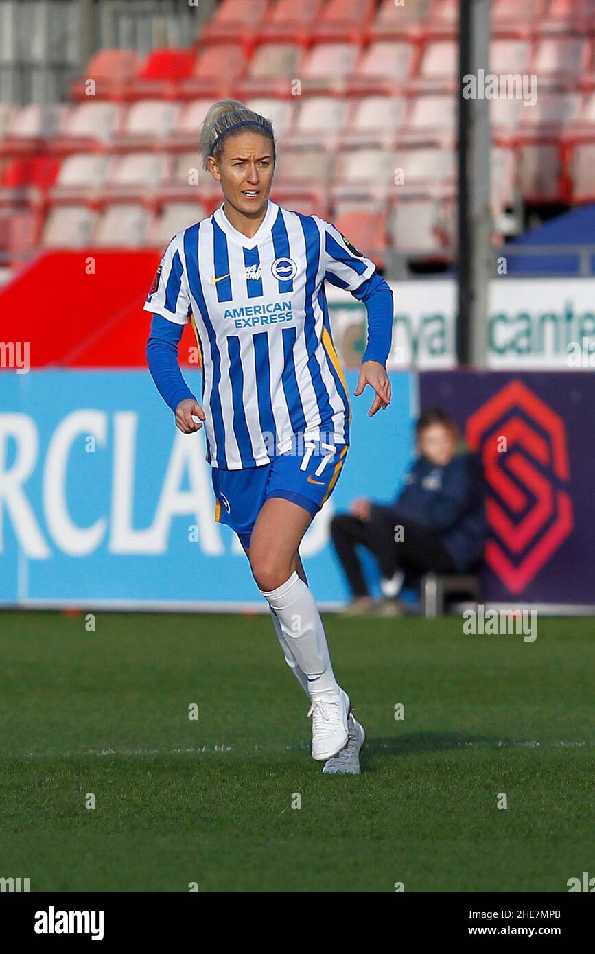 Londres, Royaume-Uni.01st févr. 2018.CRAWLEY, Royaume-Uni, DÉCEMBRE 12 : Emma Kullberg de Brighton & Hove Albion femmes pendant Barclays FA femme Super League entre Brighton et Hove Albion et Manchester United au People's Pension Stadium, Crawly le 12th décembre 2021 crédit : action Foto Sport/Alay Live News Banque D'Images