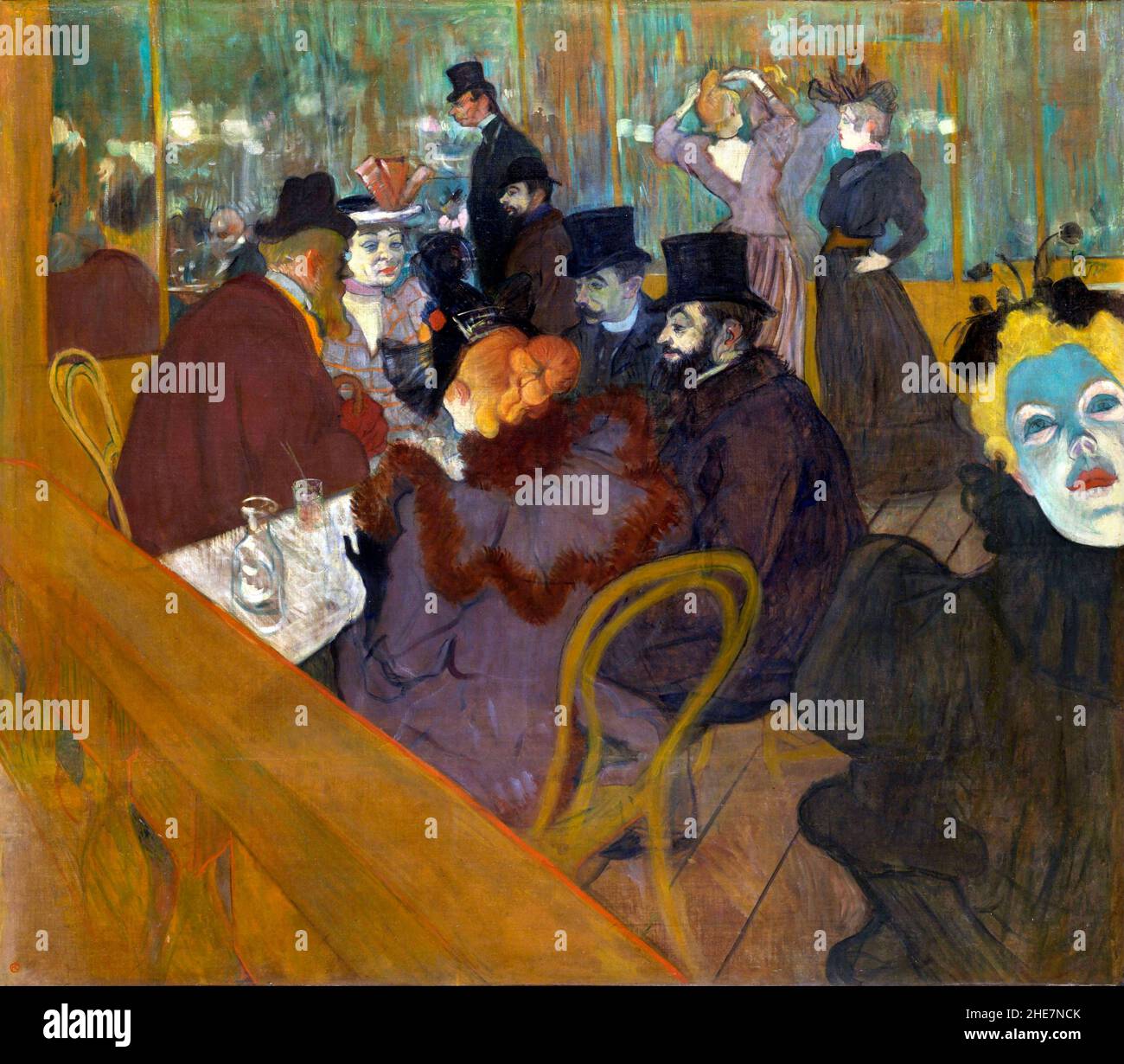 Au Moulin Rouge par Henri de Toulouse-Lautrec (1864-1901), huile sur toile, c.1892-5 Banque D'Images