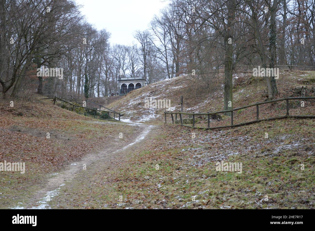 Colline Böttcherberg à Berlin-Wannsee en Allemagne - 9 janvier 2022. Banque D'Images