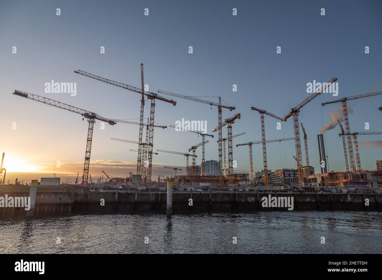 Chantier d'Überseequatier à Hambourg Banque D'Images