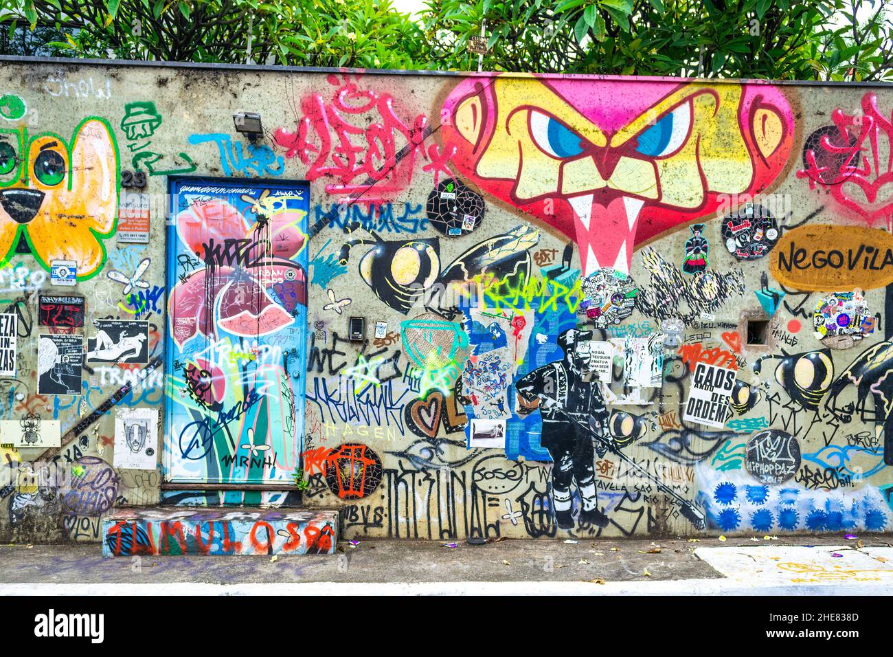 Batman Alley ou Beco de Batman, Sao Paulo, Brésil Banque D'Images