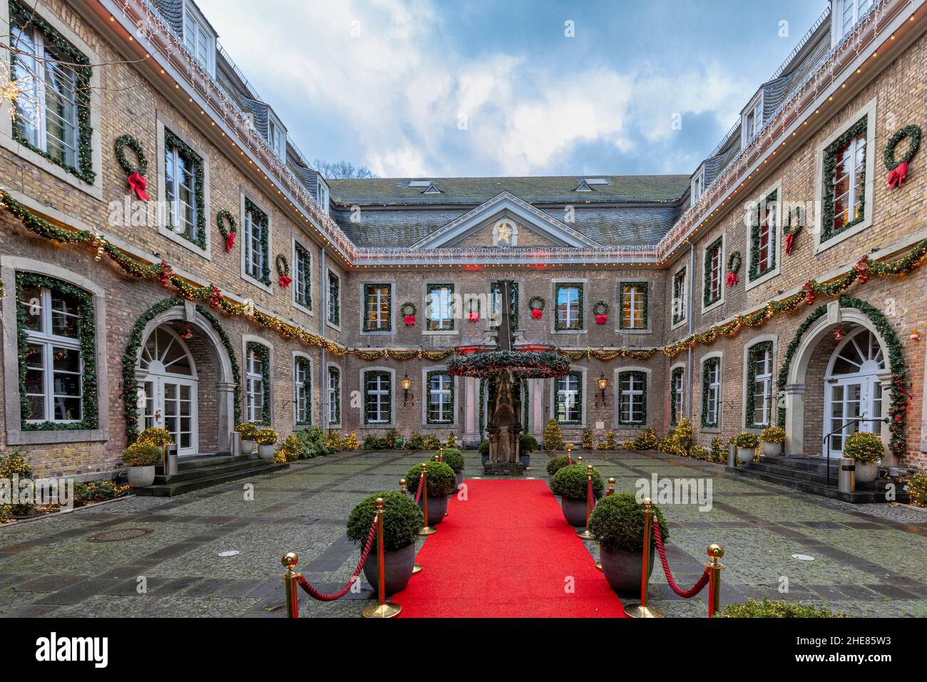 Lieu de l'événement de Wolkenburg décoré pour Noël Banque D'Images