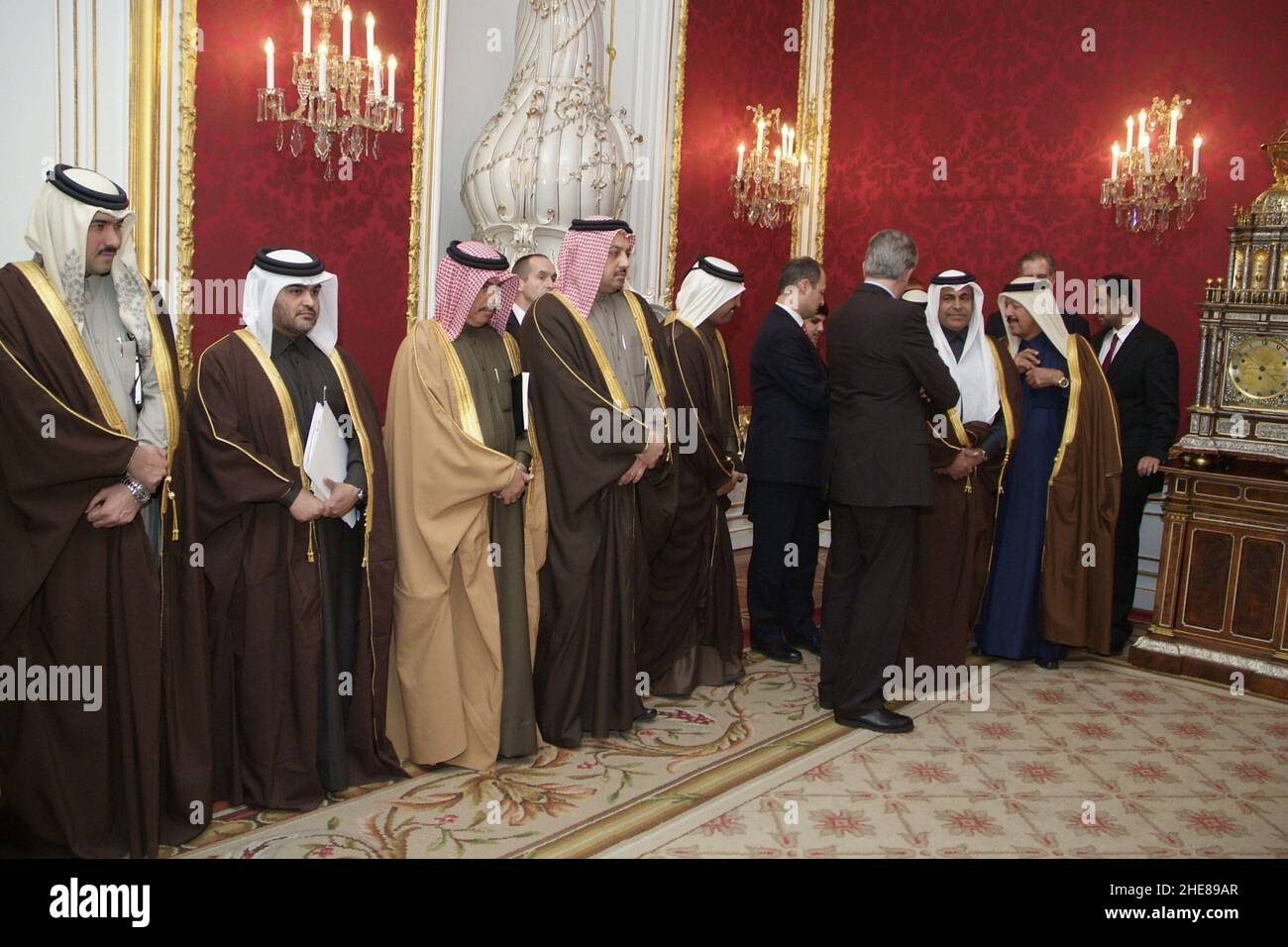 Vienne, Autriche.31 décembre 2010.Visite d'État de l'émir du Qatar à la Hofburg à Vienne.La photo montre la délégation du Qatar dans le palais présidentiel Banque D'Images