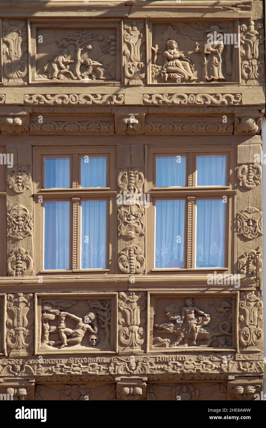 Wernigerode, Krummelsche Haus in der Breite Straße 72, Ostharz, Sachsen-Anhalt, Deutschland, Europa | Wernigerode,Maison Krummelsches, Breite Straße 7 Banque D'Images